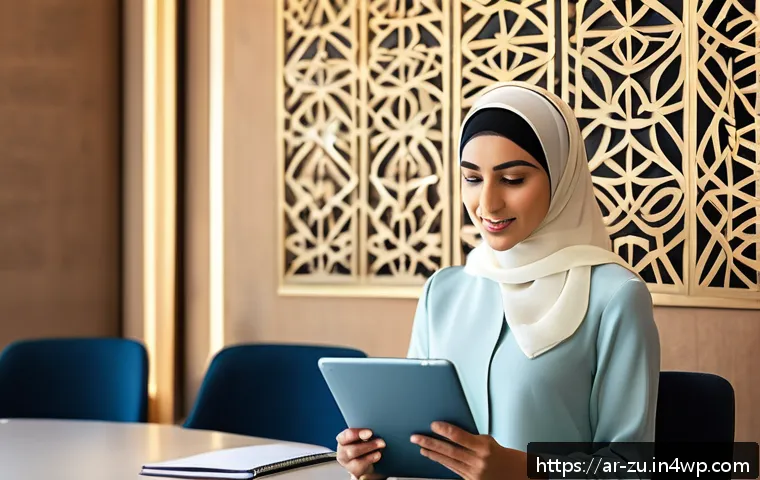 효과적인 피드백 요청 방법 - A modern office setting in a Middle Eastern corporate environment, featuring a diverse group of Arab...